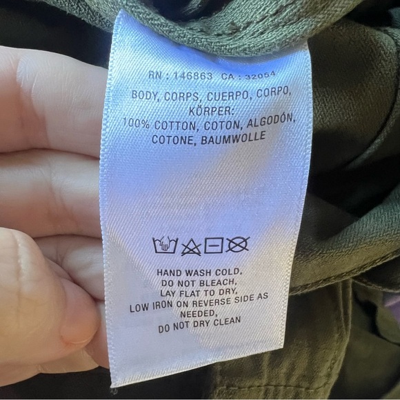 Mare Mare + Anthropologie Olive Green
Utility Romper Size Small jumpsuit - Picture 5 of 7